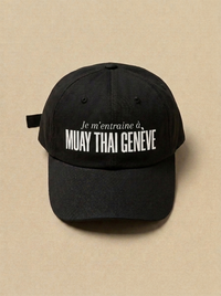 Noir - Je m'entraine a - Muay Thai Geneve Casquette