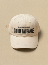 Blanc - Je m'entraine a - Force Lausanne Casquette